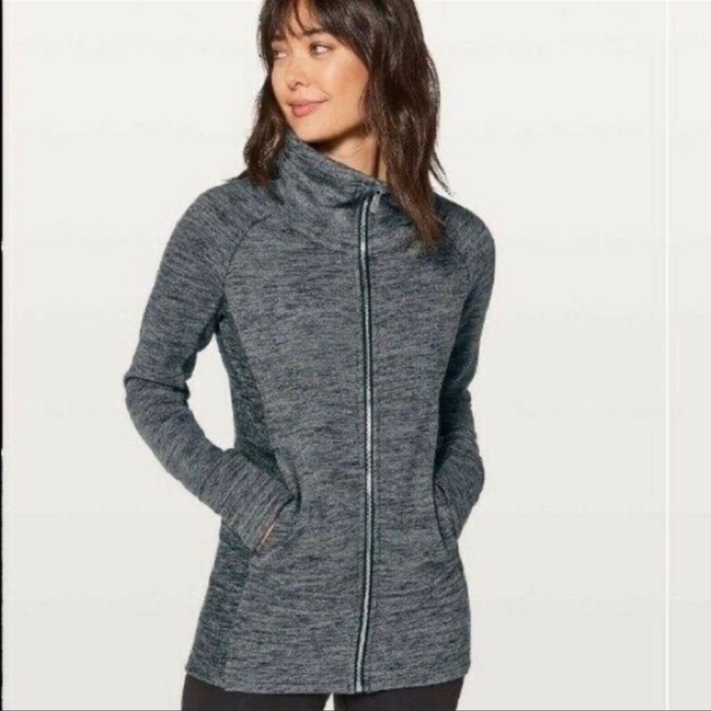 Lululemon radiant zip front grey jacket size 6